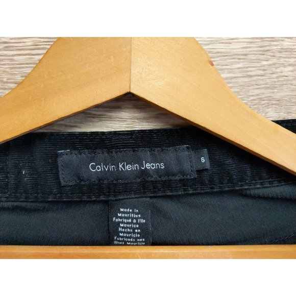 Vintage Calvin Klein Jeans Black Corduroys Size 6 Leather Tag Bootcut - Picture 4 of 11